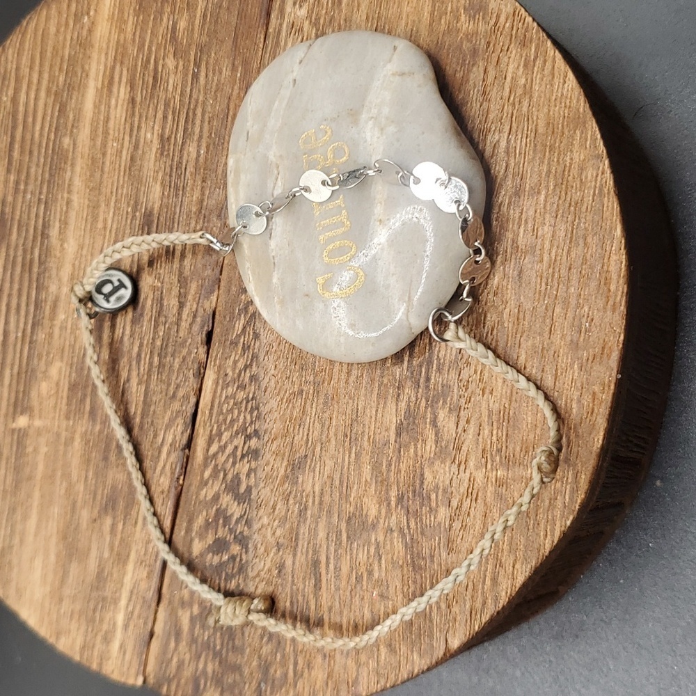 Pura vida sparkle medallion simplistic‎ valley girl braclet B3134